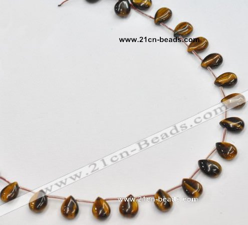 CTE24 teardrop 10*14mm yellow tiger eye beads Wholesale