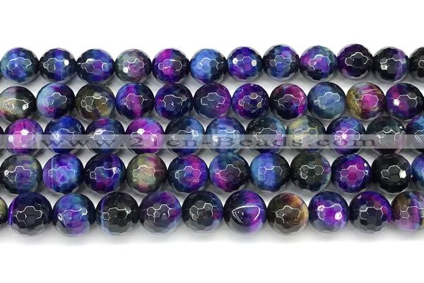 CTE2449 15 inches 10mm faceted round mixed tiger eye beads