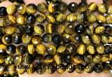 CTE2464 15 inches 8mm faceted round yellow tiger eye beads wholesale