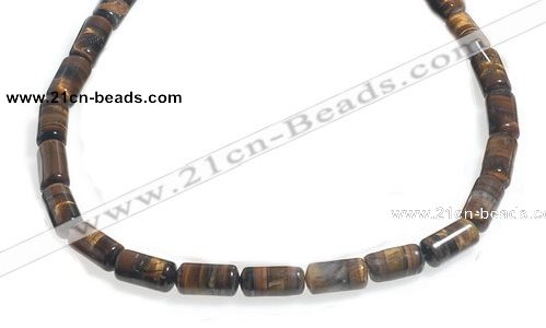 CTE28 16 inches 8*15mm column yellow tiger eye beads Wholesale