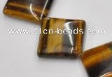 CTE30 15.5 inches 20*20mm diamond yellow tiger eye beads wholesale