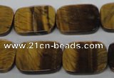 CTE310 15.5 inches 15*20mm rectangle yellow tiger eye gemstone beads