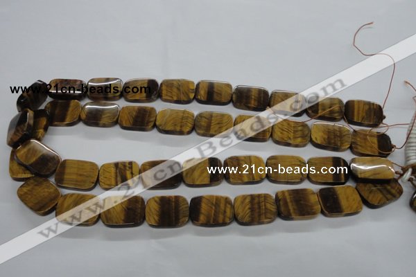 CTE310 15.5 inches 15*20mm rectangle yellow tiger eye gemstone beads