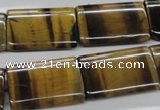 CTE312 15.5 inches 18*25mm flat tube yellow tiger eye gemstone beads