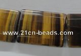 CTE317 15.5 inches 25*35mm faceted rectangle yellow tiger eye beads