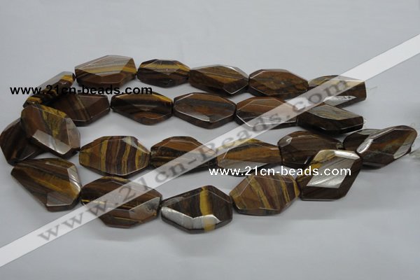 CTE325 15.5 inches 24*30mm freeform yellow tiger eye gemstone beads