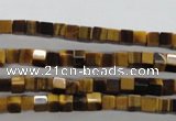 CTE326 15.5 inches 4*4mm cube yellow tiger eye gemstone beads