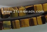 CTE327 15.5 inches 10*10mm cube yellow tiger eye gemstone beads