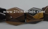 CTE335 10*18mm – 18*22mm faceted nuggets yellow tiger eye gemstone beads