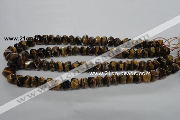 CTE336 15.5 inches 8*12mm faceted nuggets yellow tiger eye gemstone beads