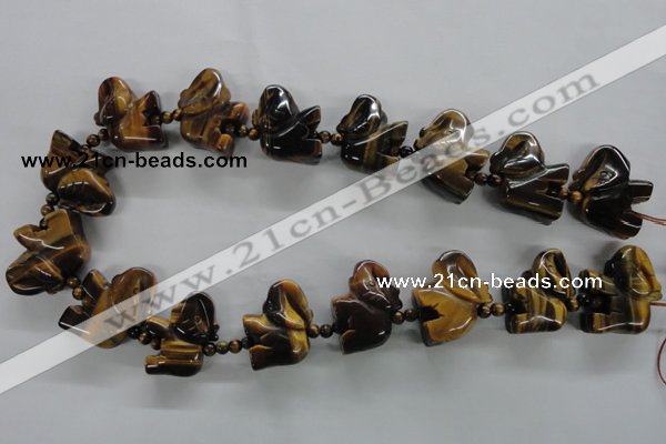 CTE339 15.5 inches 20*25mm animal yellow tiger eye gemstone beads