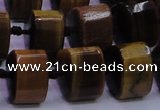 CTE340 11*15*15mm faceted triangle yellow tiger eye beads