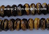 CTE403 15.5 inches 8*14mm faceted rondelle yellow tiger eye beads