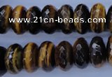 CTE404 15.5 inches 8*16mm faceted rondelle yellow tiger eye beads