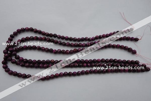 CTE471 15.5 inches 6mm faceted round red tiger eye beads wholesale