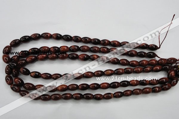 CTE51 15.5 inches 8*12mm rice red tiger eye gemstone beads