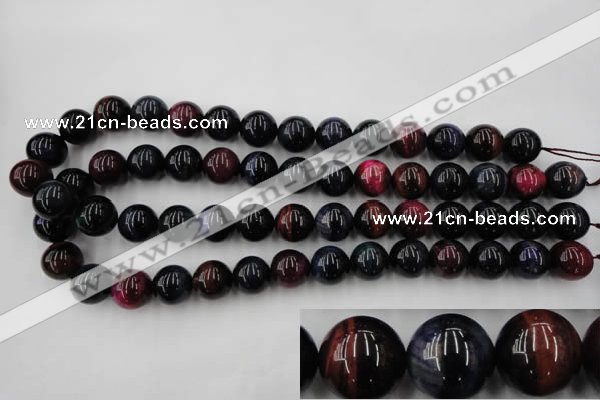 CTE595 15.5 inches 14mm round colorful tiger eye beads wholesale