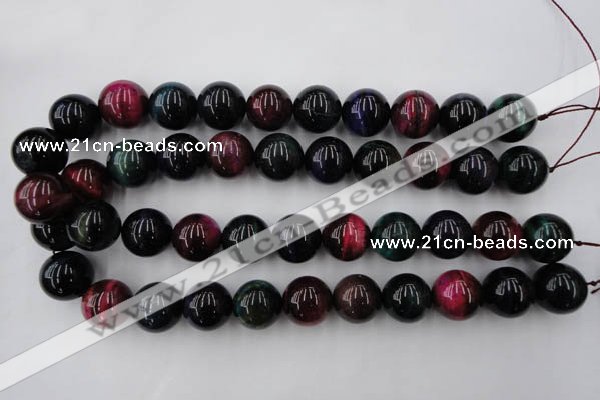 CTE597 15.5 inches 18mm round colorful tiger eye beads wholesale