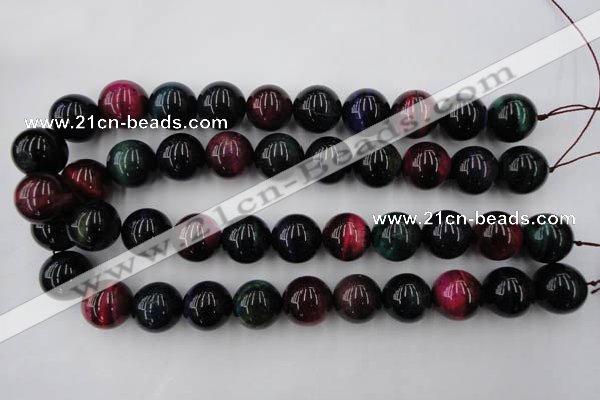 CTE598 15.5 inches 20mm round colorful tiger eye beads wholesale