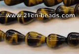 CTE607 15.5 inches 10*14mm teardrop yellow tiger eye beads wholesale