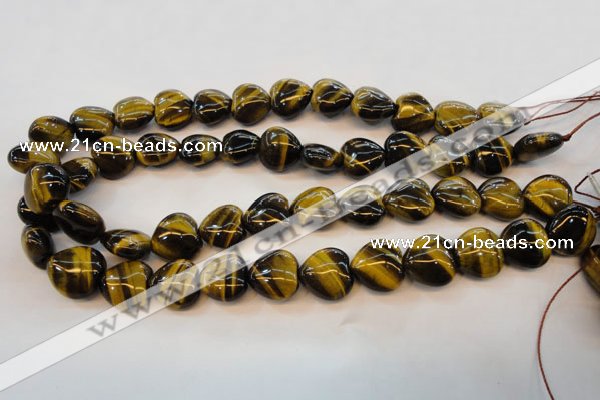 CTE630 15.5 inches 16*16mm heart yellow tiger eye beads wholesale