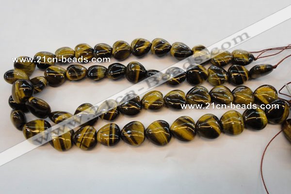 CTE632 15.5 inches 20*20mm heart yellow tiger eye beads wholesale