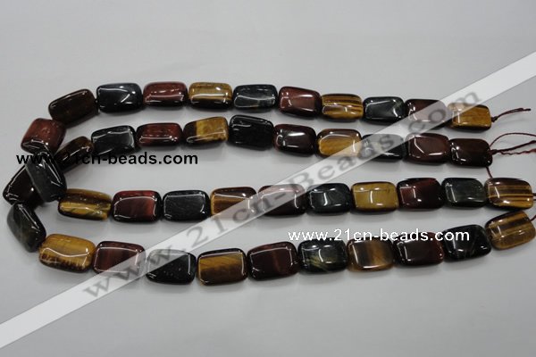 CTE64 15.5 inches 13*18mm rectangle mixed tiger eye gemstone beads