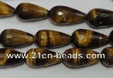 CTE761 15.5 inches 10*20mm faceted teardrop yellow tiger eye beads