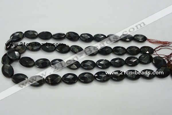 CTE77 15.5 inches 13*18mm faceted oval blue tiger eye gemstone beads