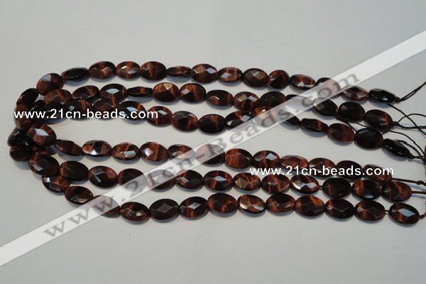 CTE871 15.5 inches 8*10mm faceted oval red tiger eye beads