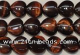 CTE890 15.5 inches 12*12mm heart red tiger eye beads wholesale