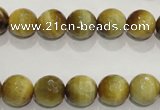 CTE903 15.5 inches 10mm faceted round golden tiger eye beads