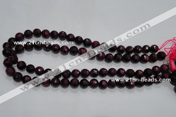 CTE971 15.5 inches 6mm faceted round dyed red tiger eye beads