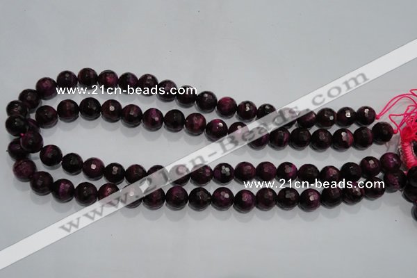 CTE972 15.5 inches 8mm faceted round dyed red tiger eye beads