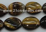 CTE98 15.5 inches 15*20mm oval yellow tiger eye beads wholesale