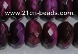 CTE984 15.5 inches 12*16mm faceted rondelle dyed red tiger eye beads