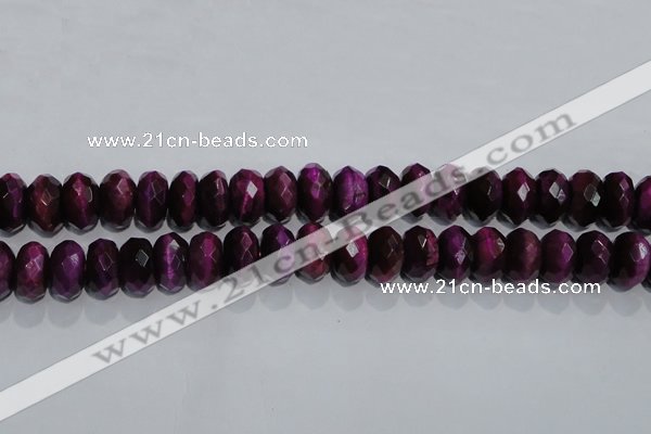 CTE984 15.5 inches 12*16mm faceted rondelle dyed red tiger eye beads