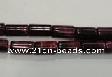 CTE987 15.5 inches 6*10mm tube dyed red tiger eye beads wholesale