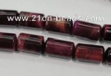 CTE989 15.5 inches 8*14mm tube dyed red tiger eye beads wholesale