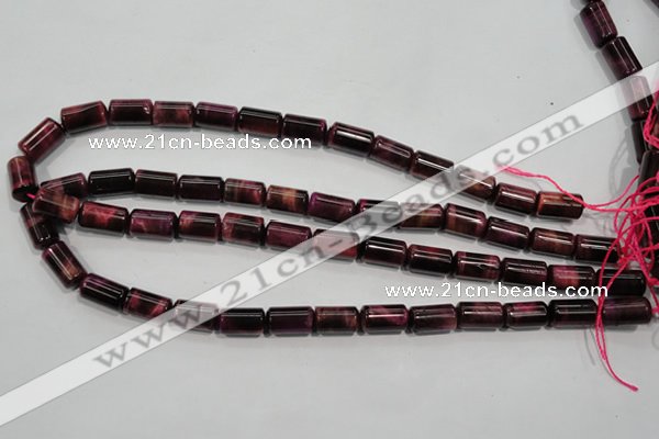 CTE989 15.5 inches 8*14mm tube dyed red tiger eye beads wholesale