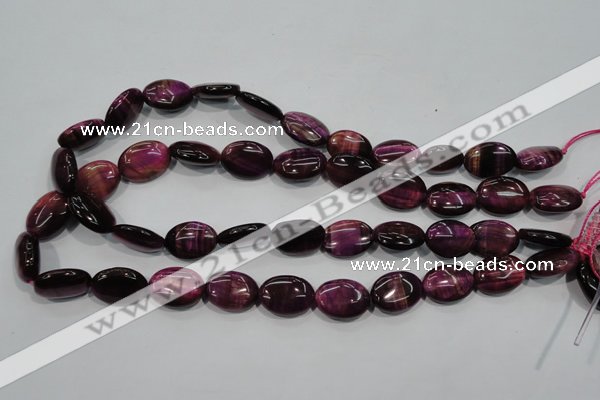 CTE993 15.5 inches 10*14mm oval dyed red tiger eye beads wholesale