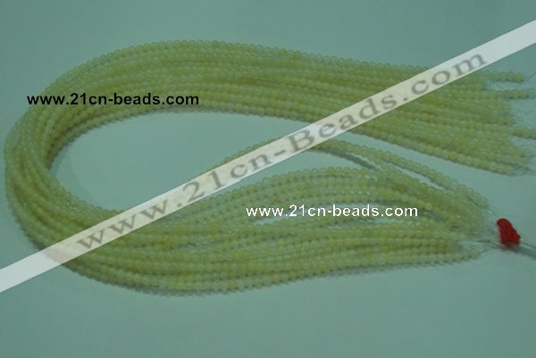 CTG05 15.5 inches 3mm round tiny yellow jade beads wholesale