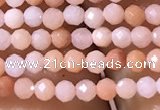 CTG1038 15.5 inches 2mm faceted round tiny pink aventurine beads