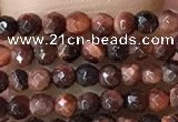 CTG1063 15.5 inches 2mm faceted round tiny red tiger eye beads