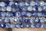 CTG1069 15.5 inches 2mm faceted round tiny blue spot stone beads