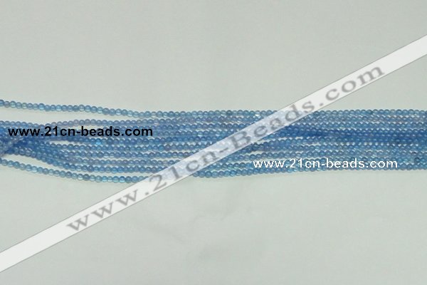 CTG107 15.5 inches 2mm round tiny blue agate beads wholesale