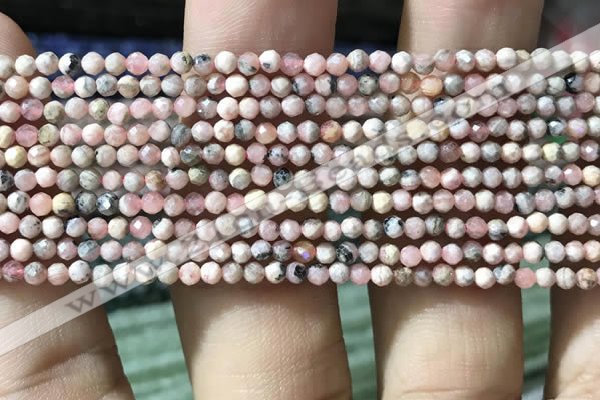 CTG1080 15.5 inches 2mm faceted round tiny rhodochrosite beads