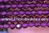 CTG1083 15.5 inches 2mm faceted round tiny purple garnet beads