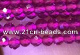 CTG1095 15.5 inches 2mm faceted round tiny quartz glass beads