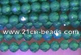 CTG1097 15.5 inches 2mm faceted round tiny quartz glass beads